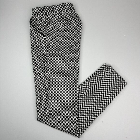 Betabrand Women's NWT White Catstooth Chino Straight-Leg Dress Yoga Pant Small - Picture 2 of 13